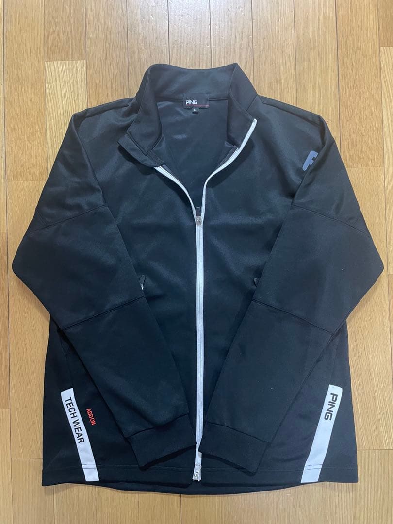 【希少モデルPING ゴルフ フルジップジャケット メンズ LL テックウェア黒