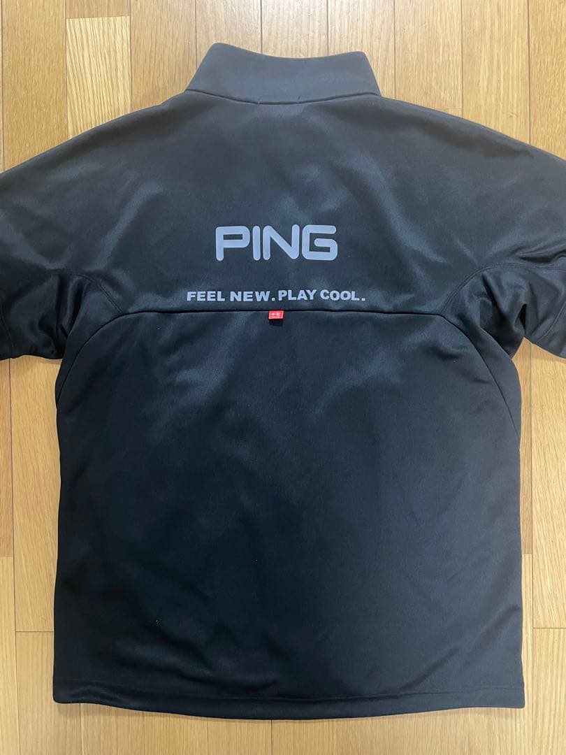 【希少モデルPING ゴルフ フルジップジャケット メンズ LL テックウェア黒