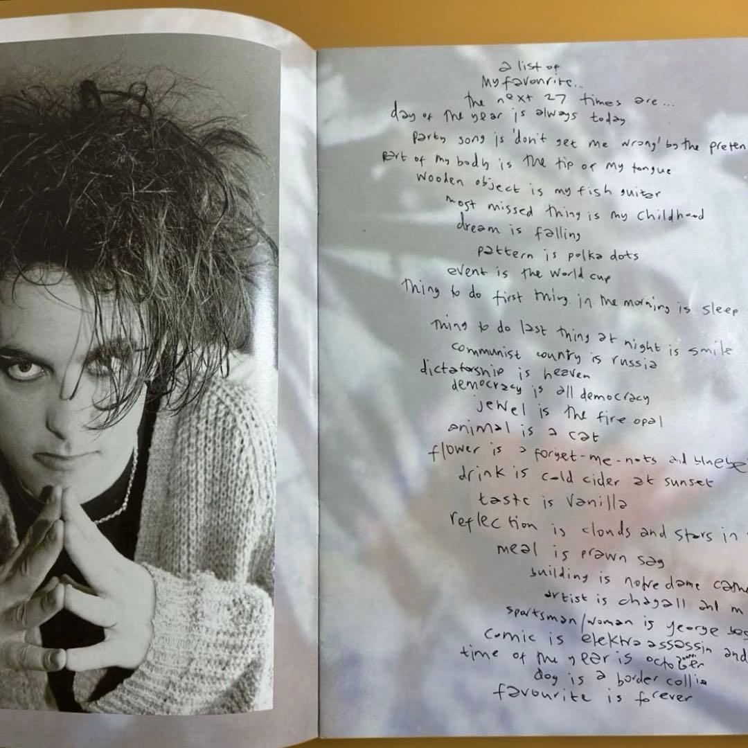 THE CURE : THE PRAYER TOUR （1989）パンフレット