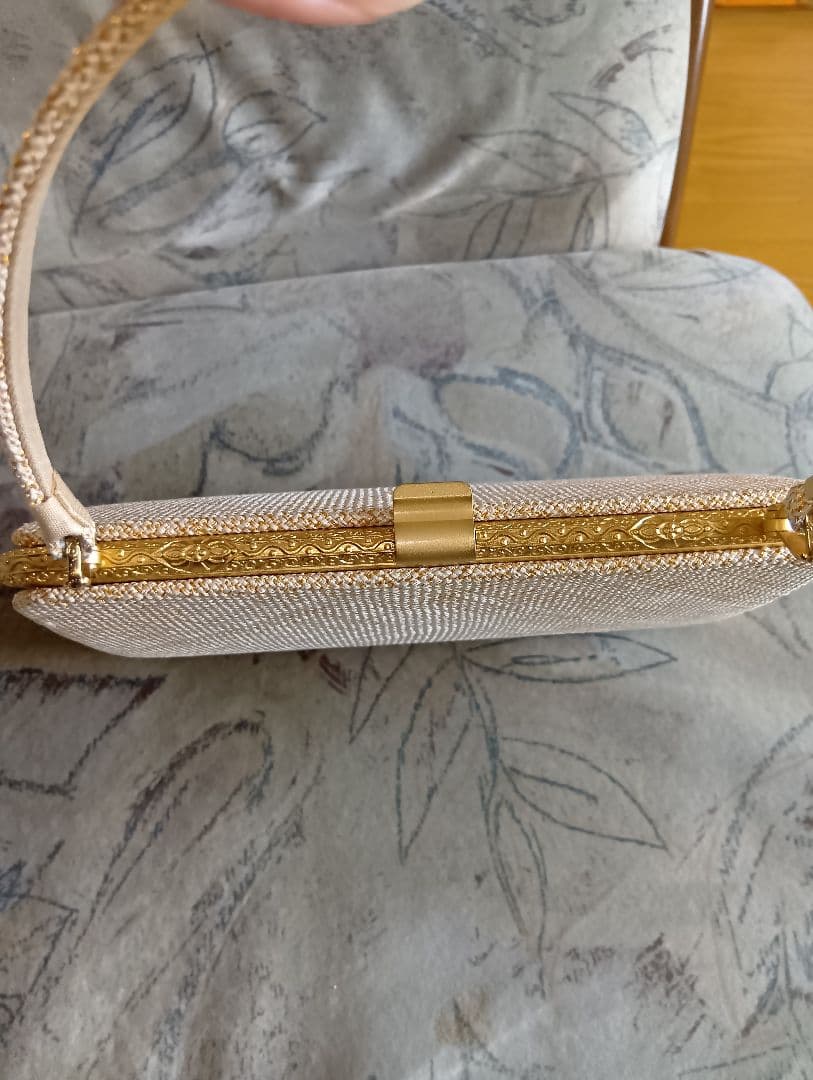 岡慶 華陽 組紐 和装バッグ　金銀箔