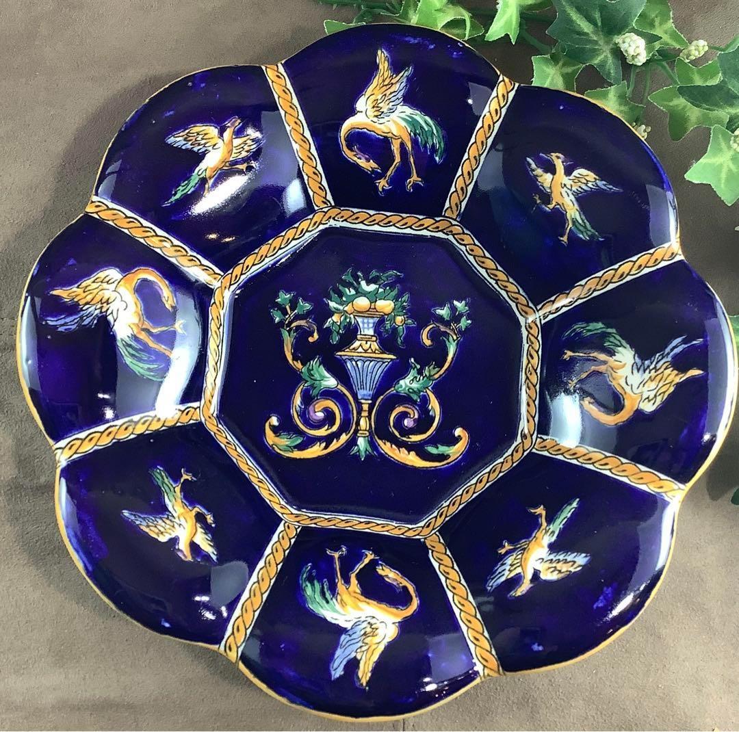 メルカリ市 美品 Gien 鉢 皿 ジアン　フォンドブルールネッサンス希少　レア