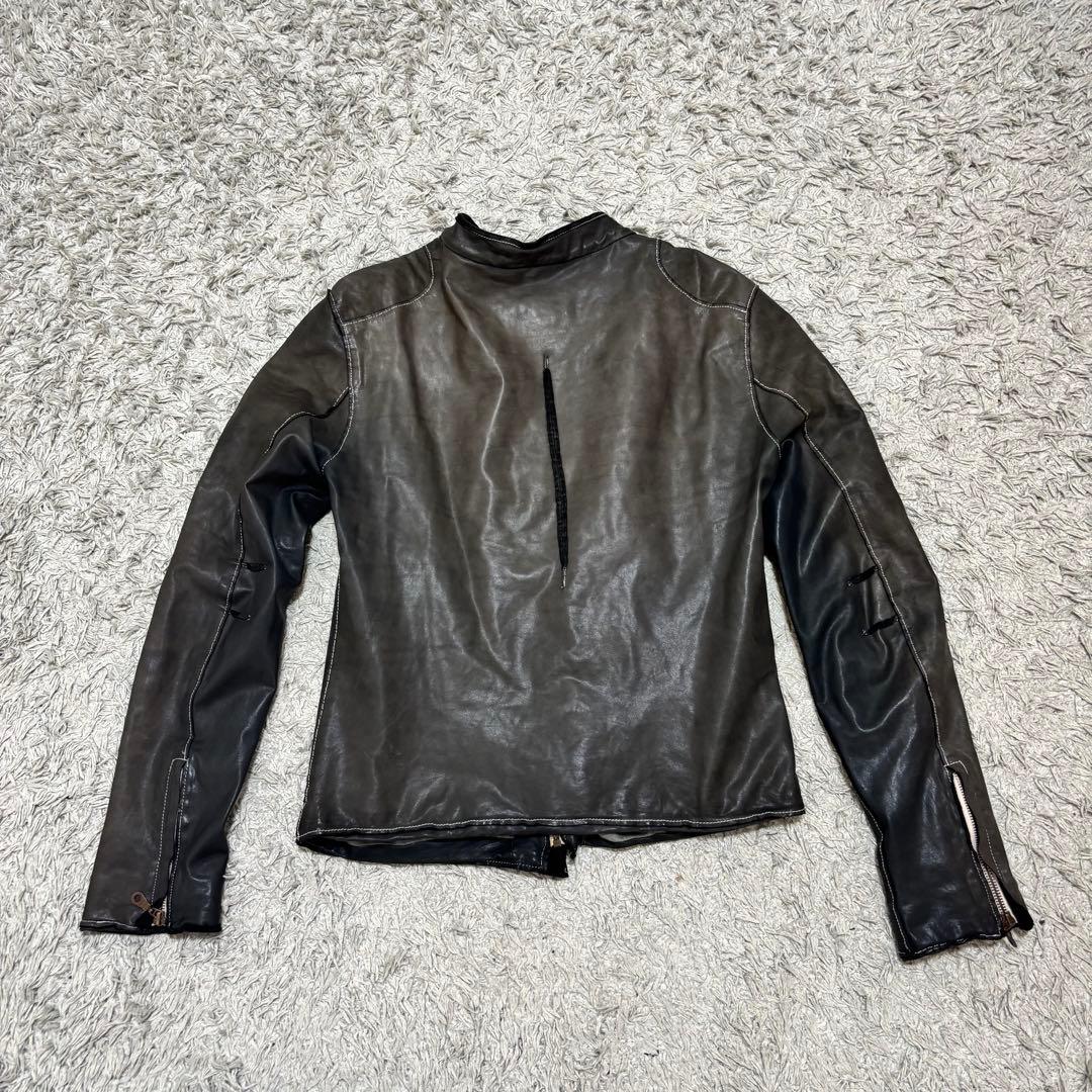 sisii シシ 牛革 レザー ライダース シングルライダース　ブラック　M