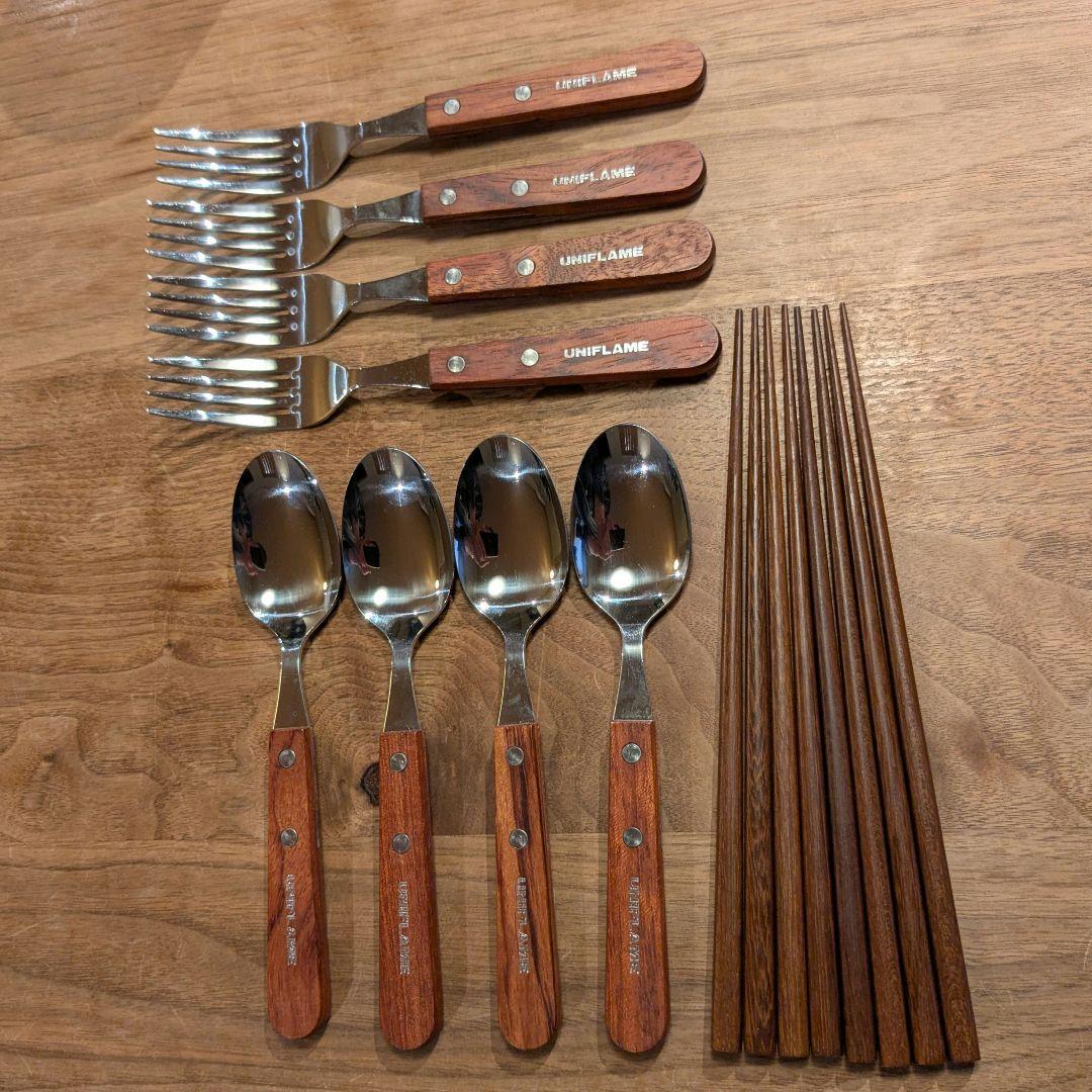 UNIFLAME ユニフレーム　カトラリーセット　4人分　(⁠美品)