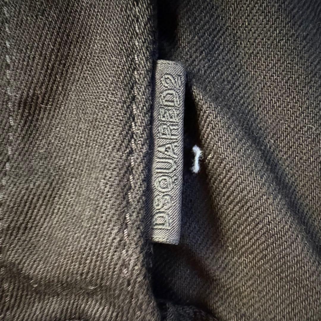 【美品】DSQUARED2 Skater ブラックデニムパンツ S ボタンフライ