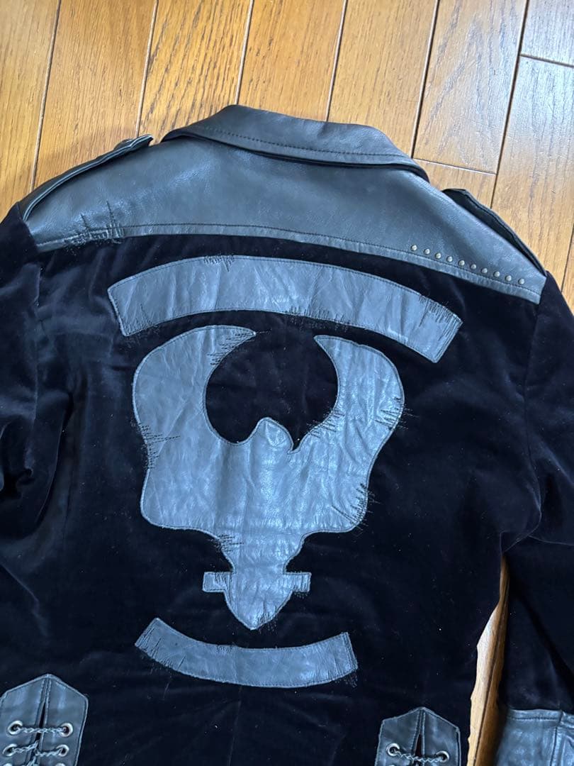 ロエン 別珍×本革×蛇革パッチワークジャケット　日本製　レア　ベルベット