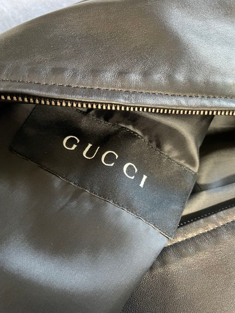 【極美品】トムフォード期　グッチ　レザーブルゾン　名作　４８