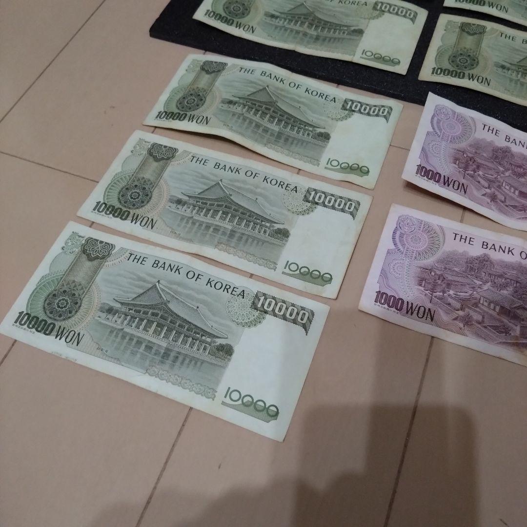 韓国 旧貨幣 10000ウォン札 18枚 1000ウォン札 4枚