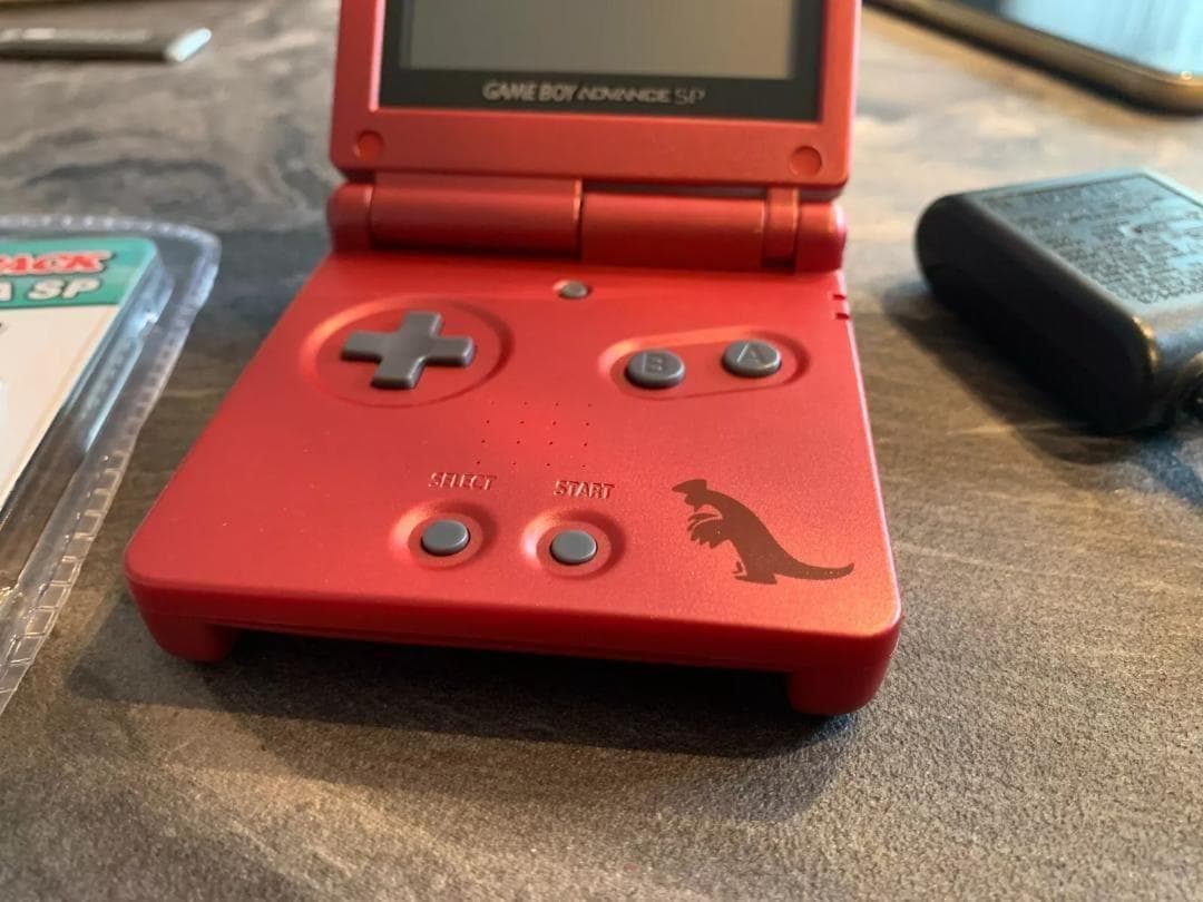 美品 シェル交換品 ゲームボーイアドバンスsp グラードンエディション