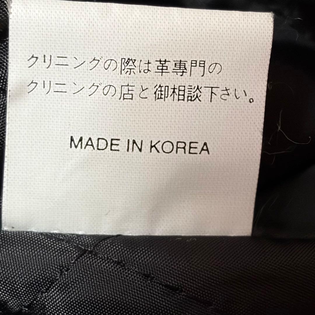 渋シルエット 牛革 カウレザー ボンバージャケット シングル 黒 本革 短丈