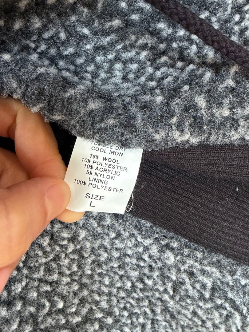 スカルフライト　ベスト　裏地ボア　ウール75%