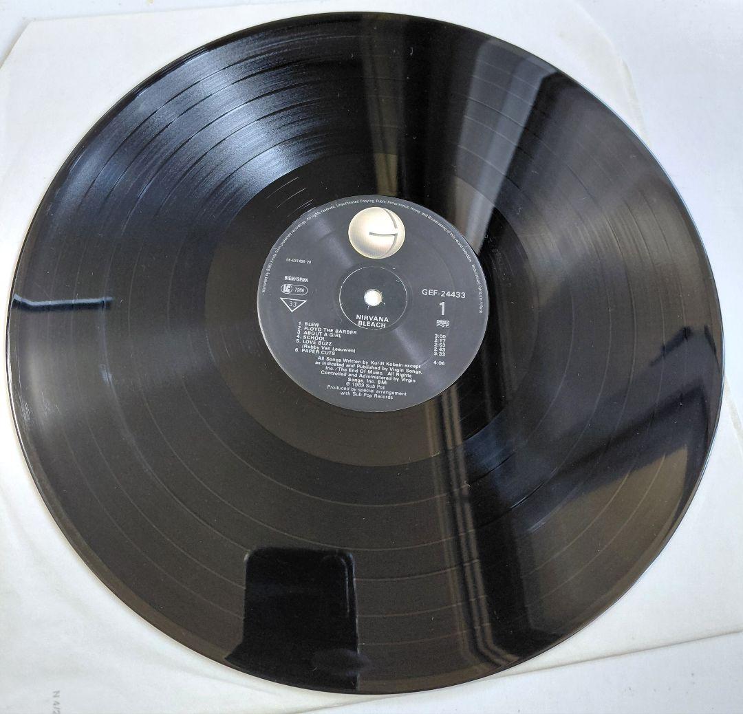 レア1989NIRVANA\"BLEACH\"レコードEUオリジナル ニルヴァーナ