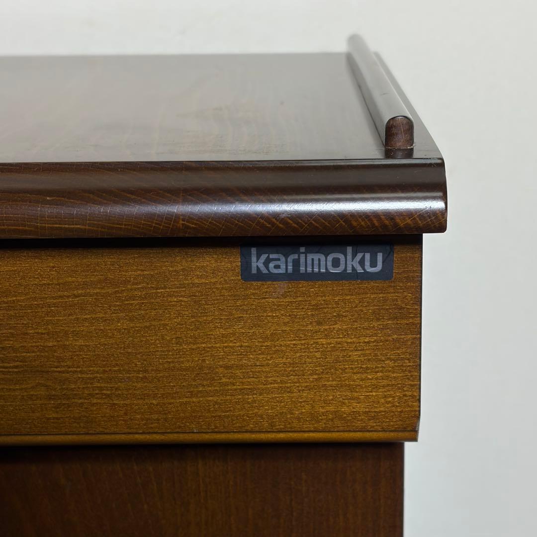 カリモク コロニアルシリーズ 花台 電話台 引き出し付き アンティーク調 99年