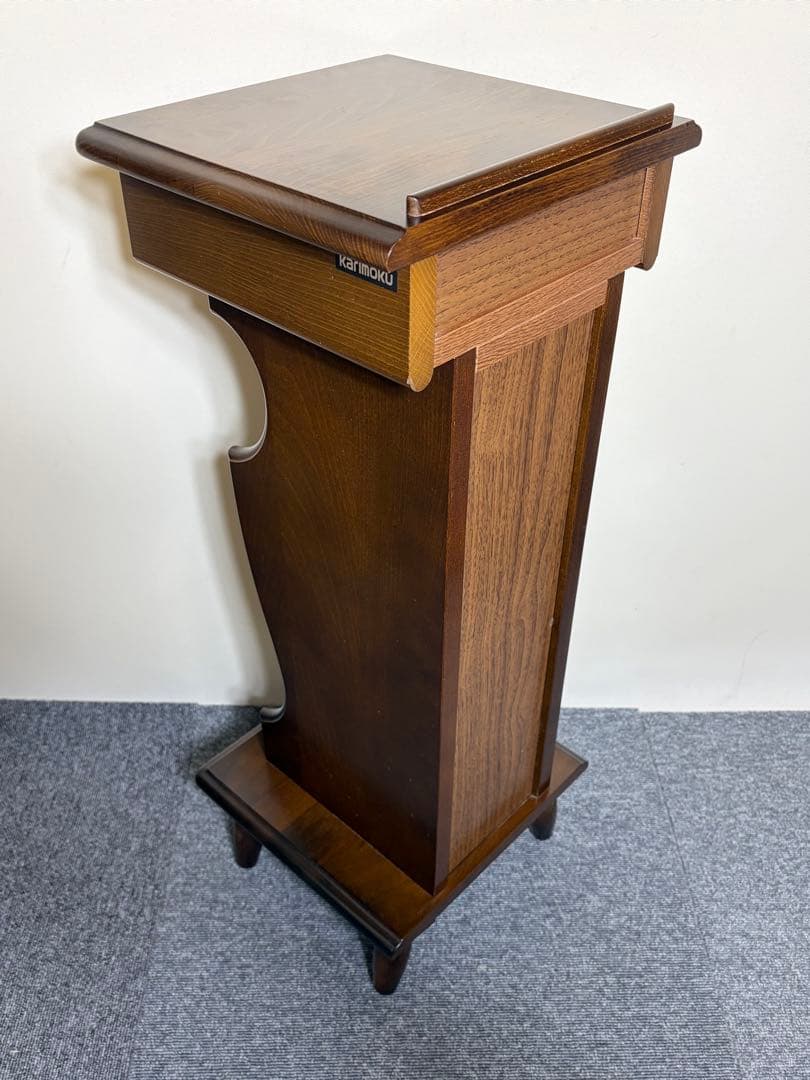 カリモク コロニアルシリーズ 花台 電話台 引き出し付き アンティーク調 99年