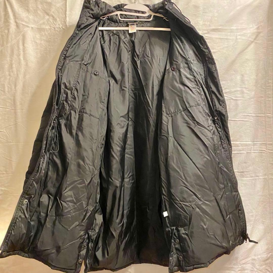 adidas アディダス ベンチコート ダウンコート 刺繍ロゴ 黒 ブラック O