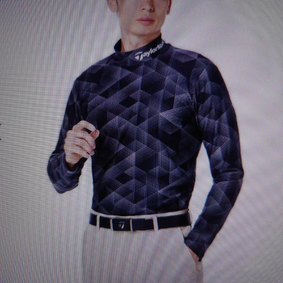 TM：メンズ：Lサイズ：ゴルフウェア 長袖シャツ ツアー TMグラフィック：黒