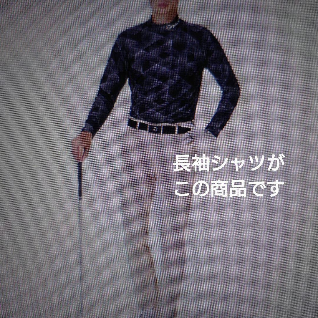 TM：メンズ：Lサイズ：ゴルフウェア 長袖シャツ ツアー TMグラフィック：黒
