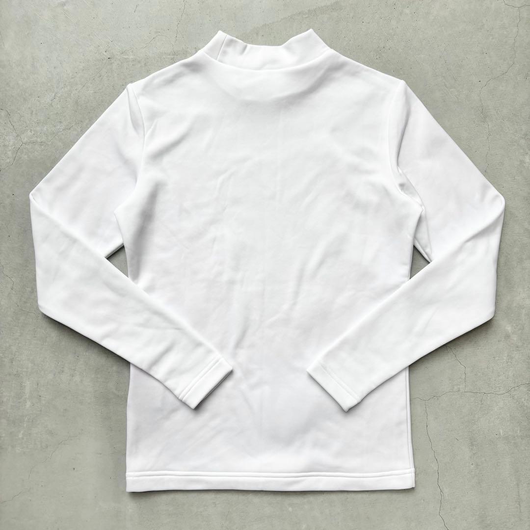 【美品】NEW BALANCE GOLF 裏微起毛 長袖モックネックシャツ ロゴ