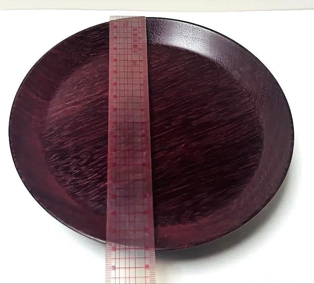 菓子器　高台皿　木製 パープルハート