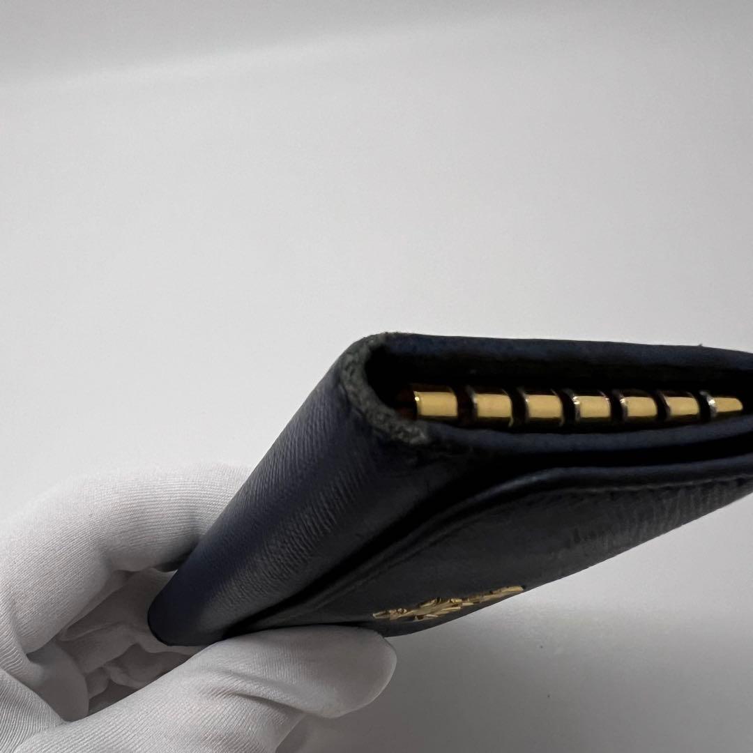 【PRADA】キーケース ロゴ ネイビー 1PG222