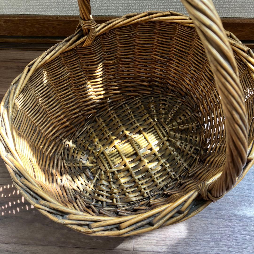 イギリス　アンティークバスケット　カゴ