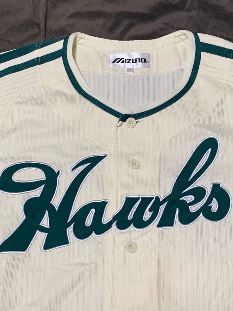 ミズノ製 南海ホークス復刻ユニフォーム （ソフトバンクホークス）Lサイズ