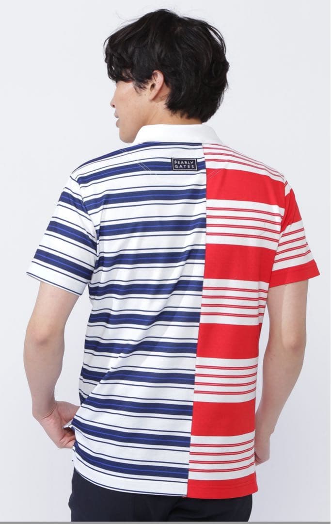 PEARLY GATES Peカノコボーダー半袖ポロシャツサイズ6