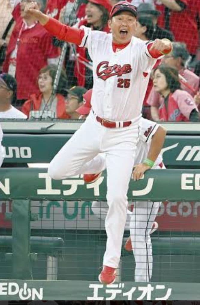 広島　東洋　カープ　新井　ホーム　ユニフォーム　ミズノ　L