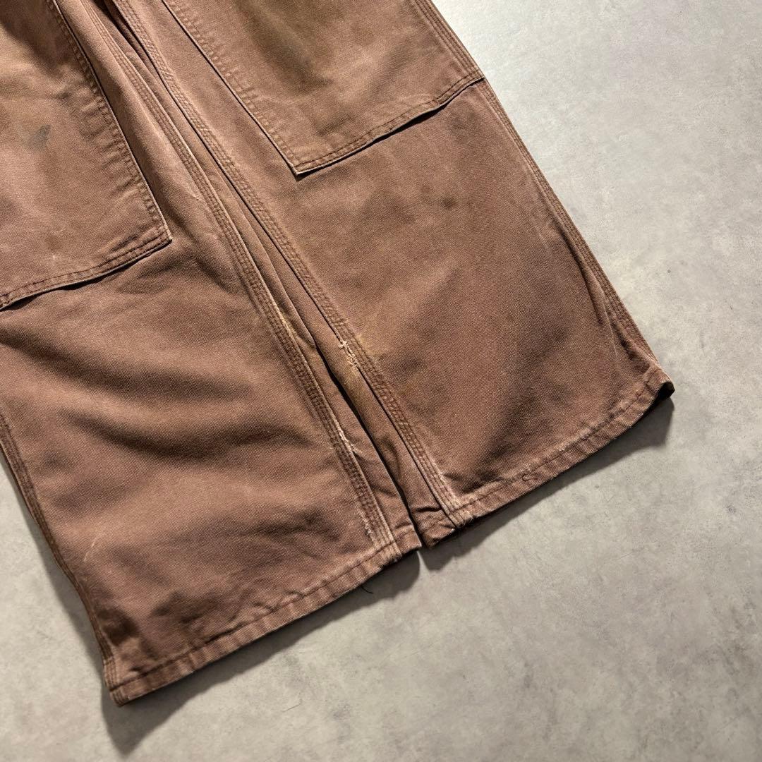 古着 90s Carhartt ダブルニー ワーク パンツ ブラウン usa製
