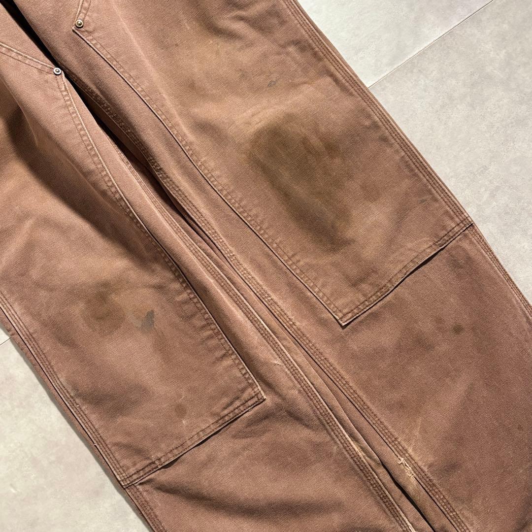 古着 90s Carhartt ダブルニー ワーク パンツ ブラウン usa製