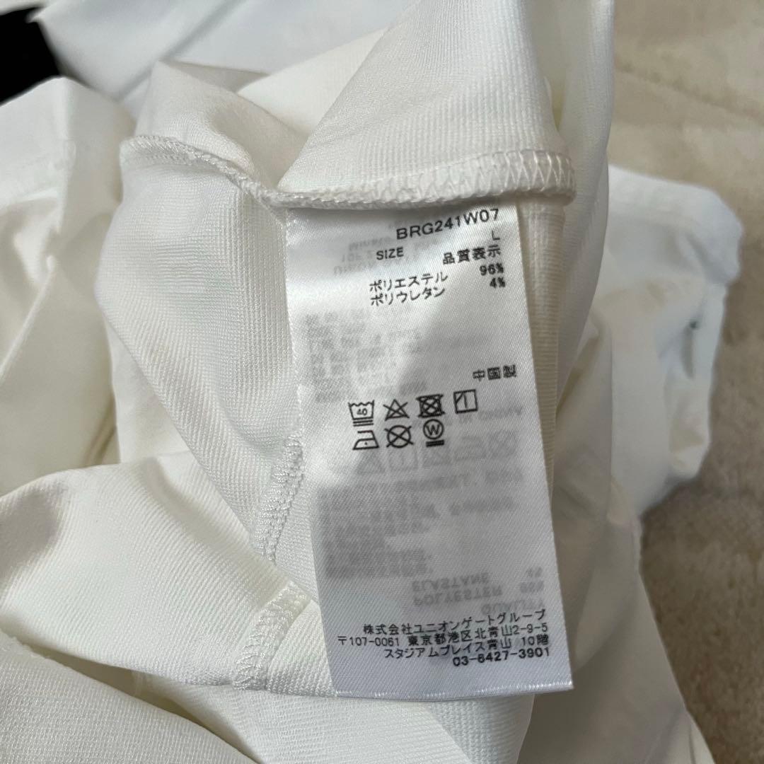 新品★38,500円 BRIEFINGゴルフワンピース BGロゴ柄ポロワンピ白L