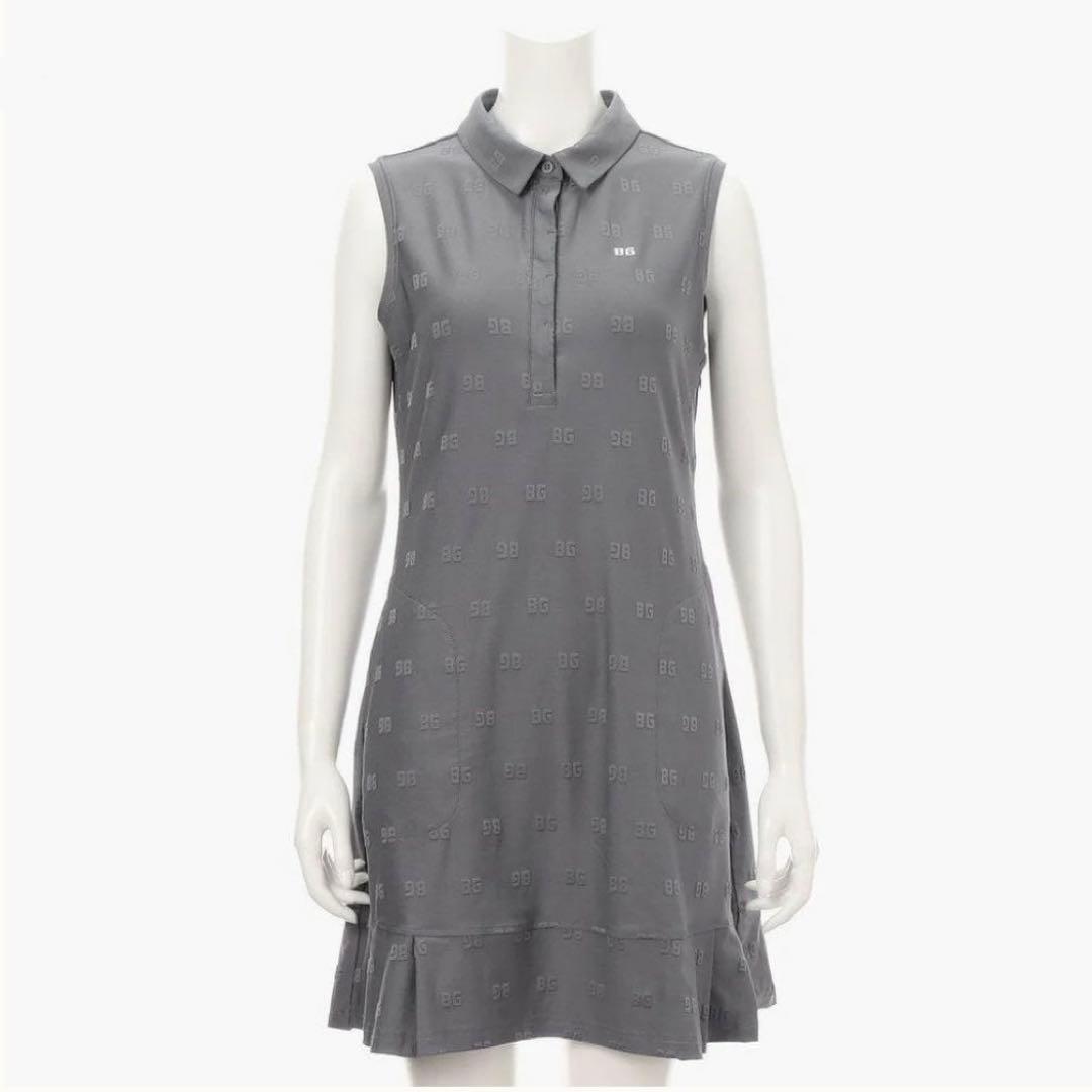 新品★38,500円 BRIEFINGゴルフワンピース BGロゴ柄ポロワンピ白L