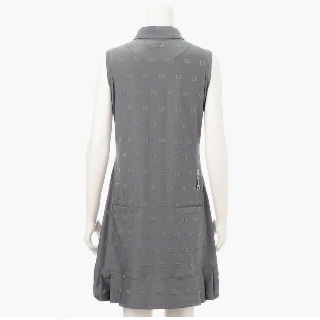 新品★38,500円 BRIEFINGゴルフワンピース BGロゴ柄ポロワンピ白L