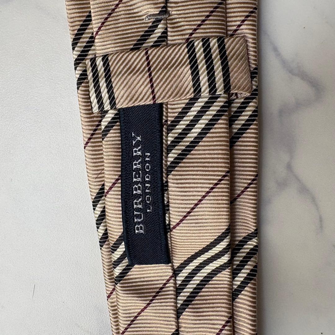 【極美品】バーバリーロンドン キッズ ネクタイ ノバチェック シルク 絹100