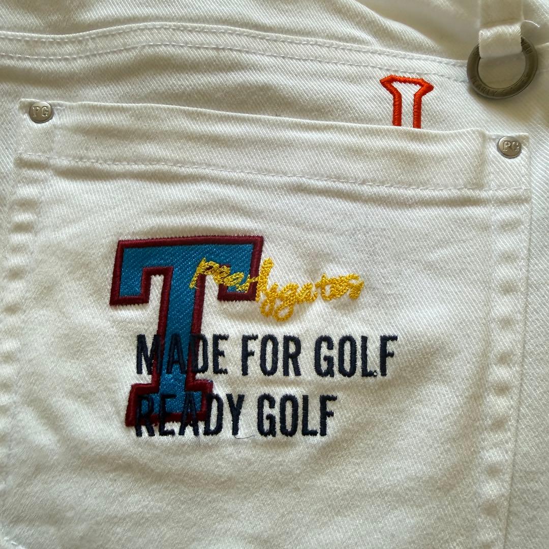 現行モデル　パーリーゲイツ　パンツ　L〜XL相当 コットン素材　白　生地厚　5