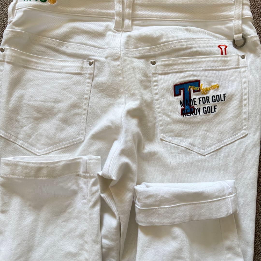 現行モデル　パーリーゲイツ　パンツ　L〜XL相当 コットン素材　白　生地厚　5