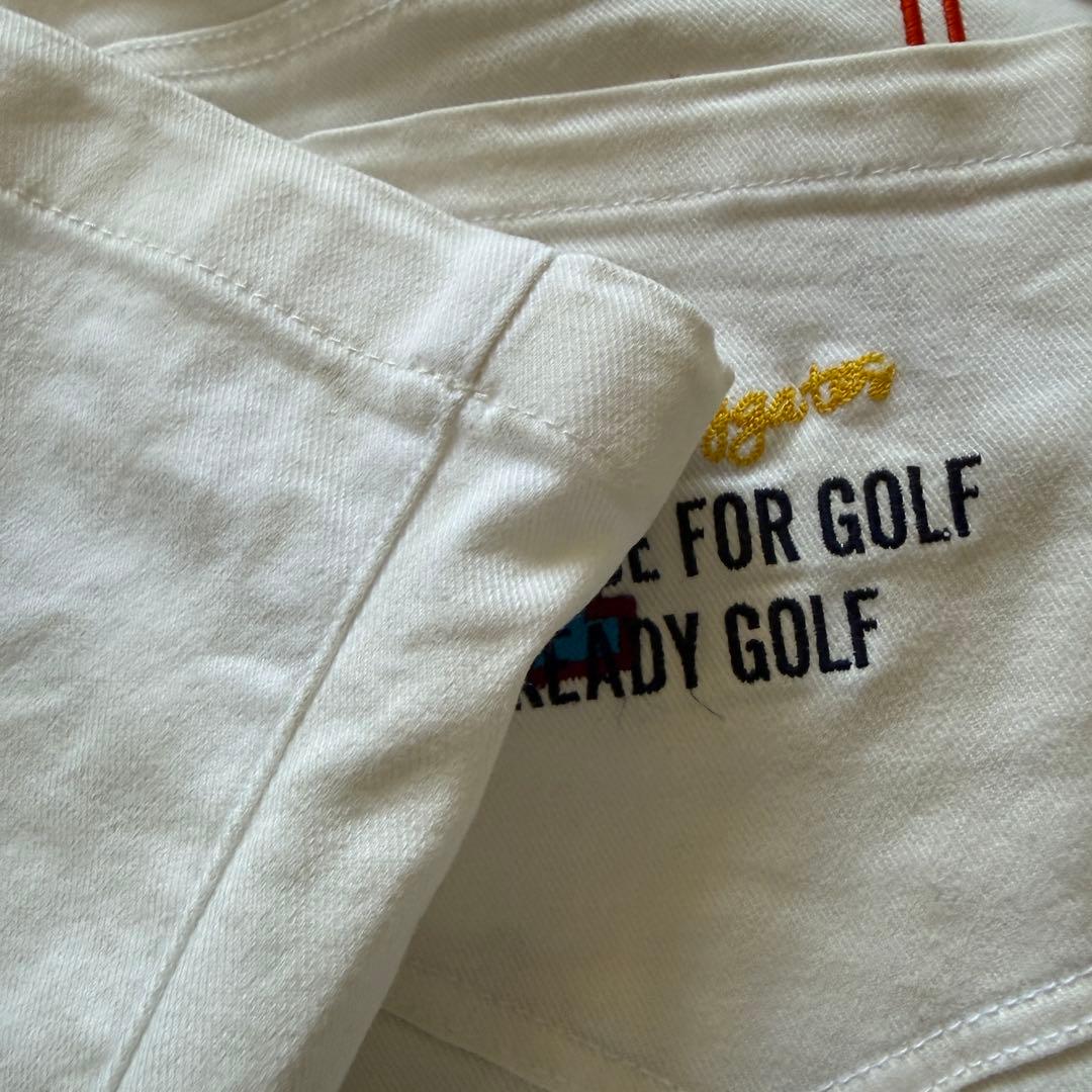 現行モデル　パーリーゲイツ　パンツ　L〜XL相当 コットン素材　白　生地厚　5