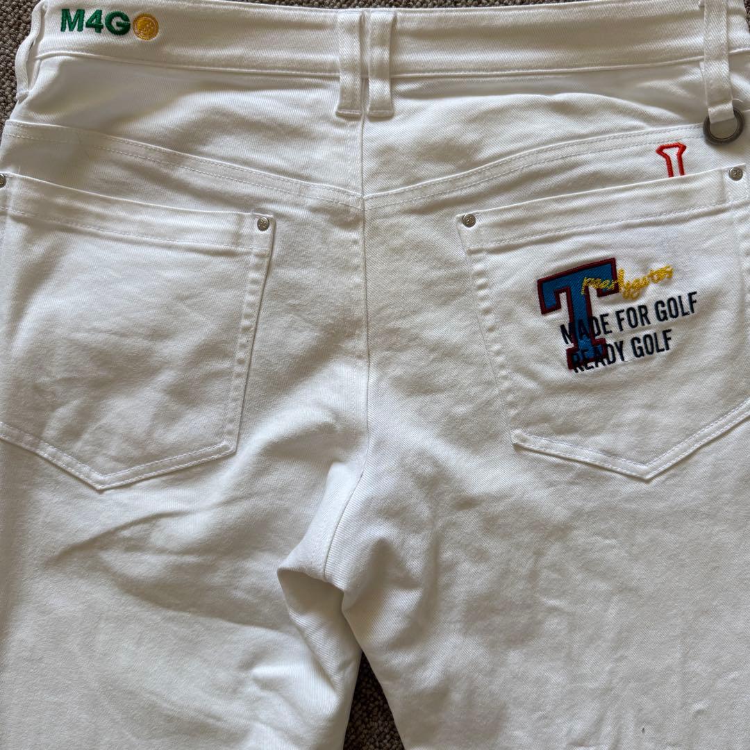 現行モデル　パーリーゲイツ　パンツ　L〜XL相当 コットン素材　白　生地厚　5