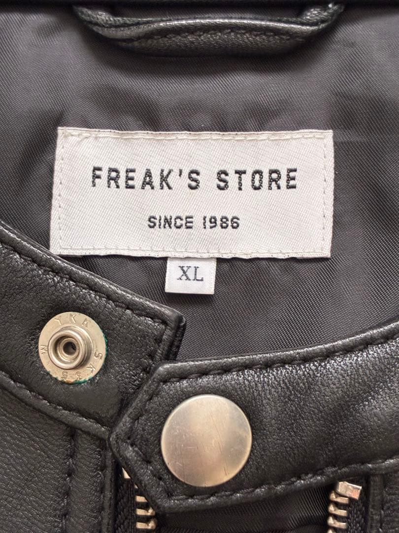 FREAK'S STORE シングルライダース ブラック XL zipに難あり