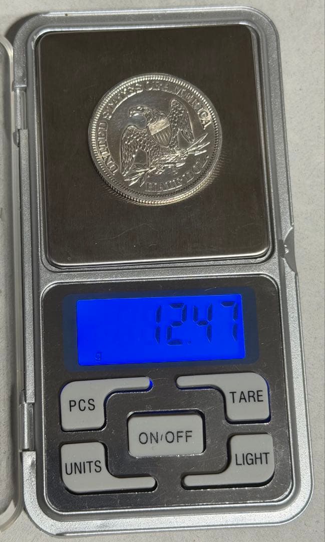 1860-s アメリカ　ハーフダラー銀貨　準特年