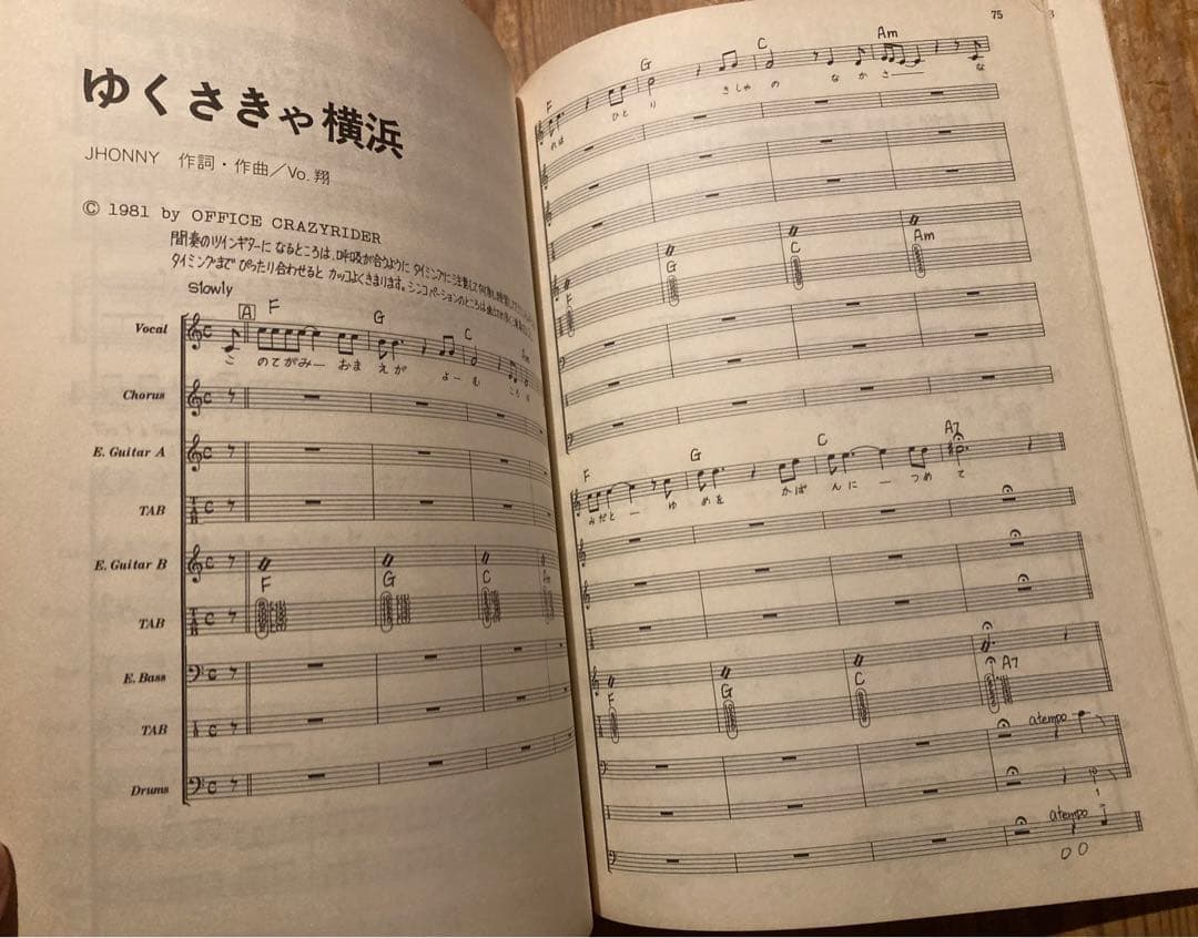 横浜銀蝿★仏恥義理蹉蛙怒★タブ譜付バンドスコア楽譜★暴走族ツッパリヤンキー