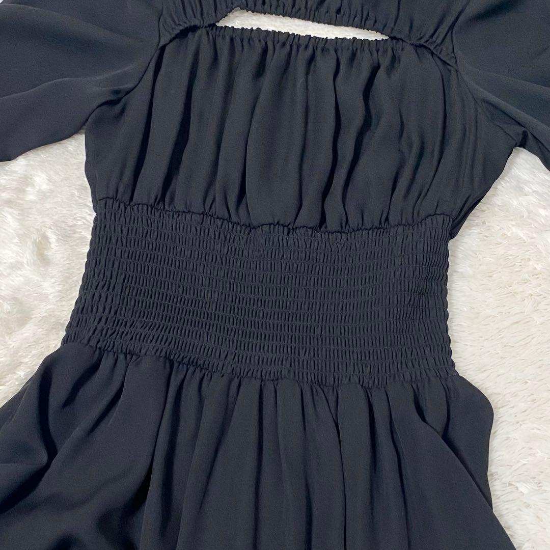 rienda リエンダ バストカットフレアワンピース ブラック Sサイズ