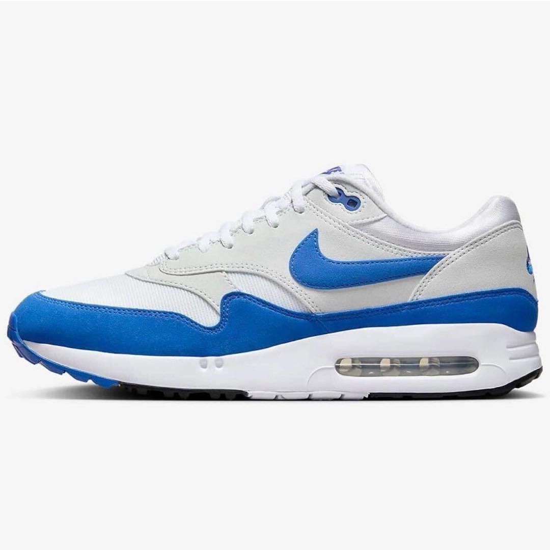 ナイキ ゴルフ 26.5cm エアマックス スパイク シューズ 靴 白 青