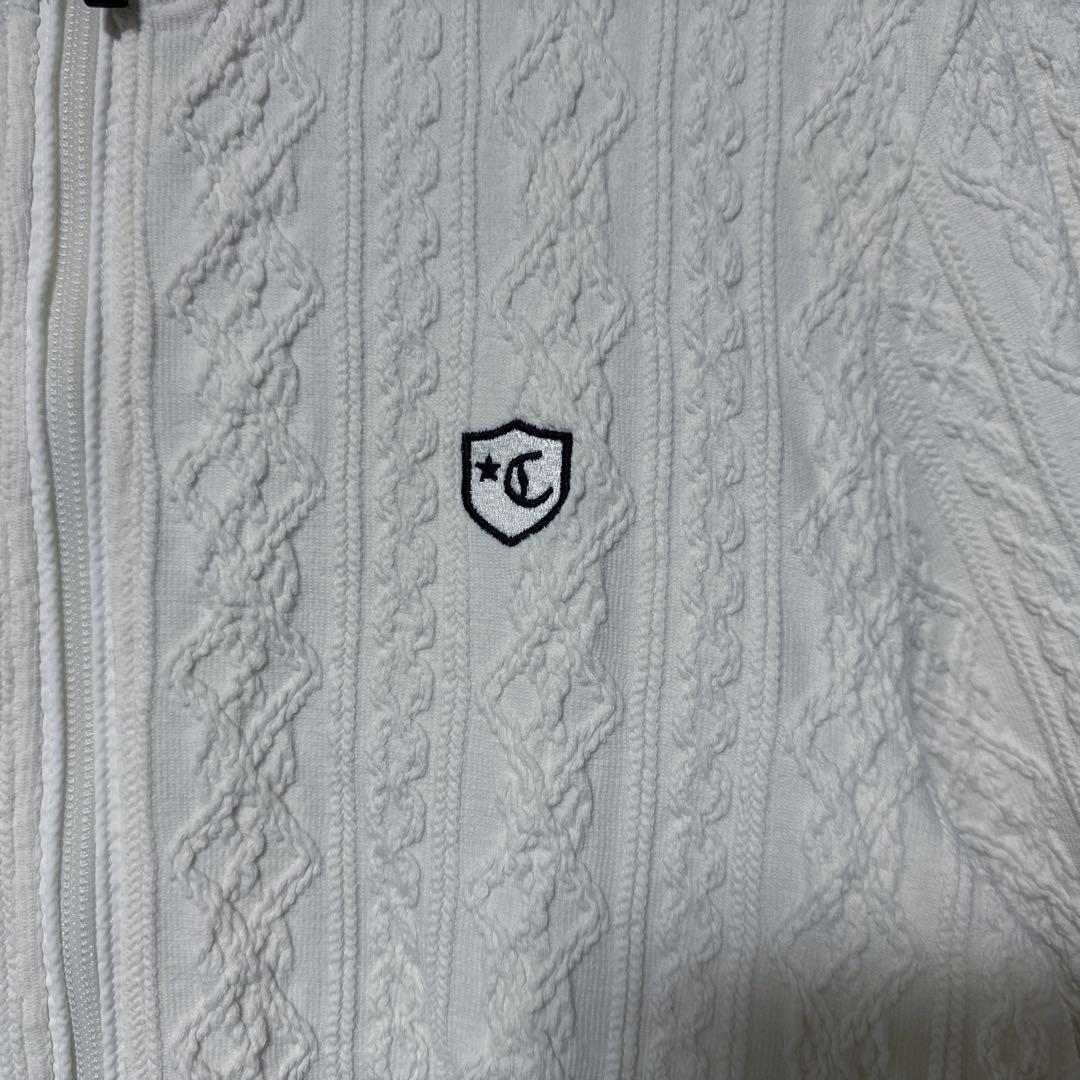 Callaway キャロウェイ コットン ニット ジャケット ホワイト系 M