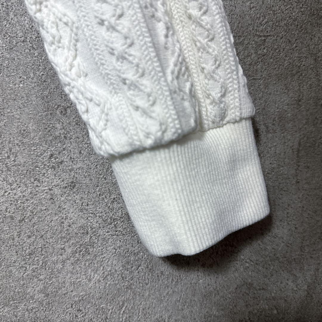 Callaway キャロウェイ コットン ニット ジャケット ホワイト系 M