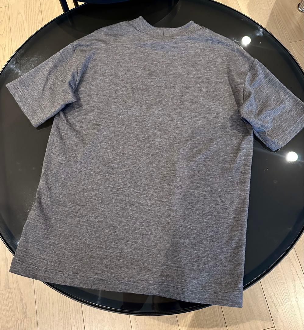 【美品】マークアンドロナ　半袖　モックネックシャツ　48 L グレー