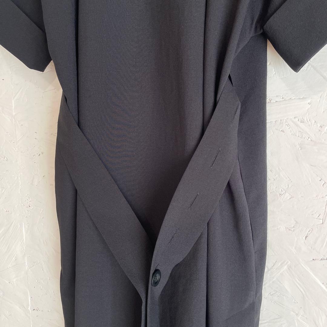 2024SS【LOUNIE】ハーフスリーブロングジレ　黒　38