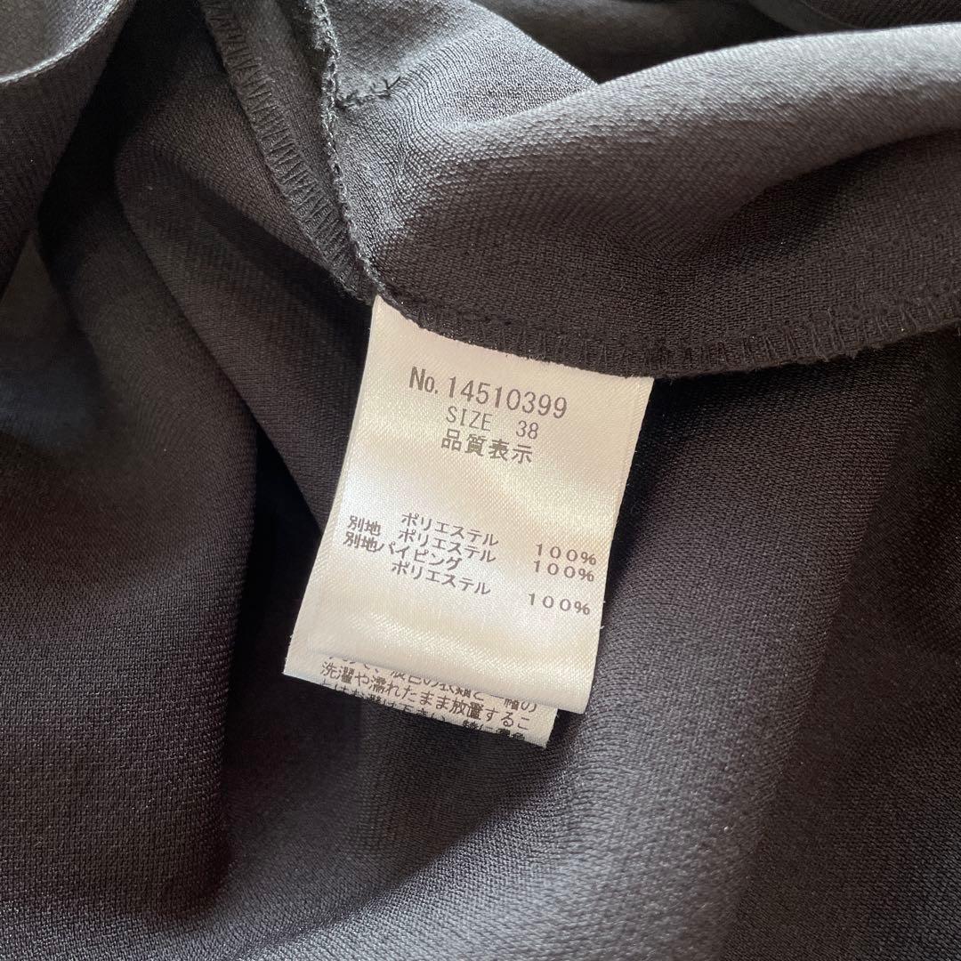 2024SS【LOUNIE】ハーフスリーブロングジレ　黒　38