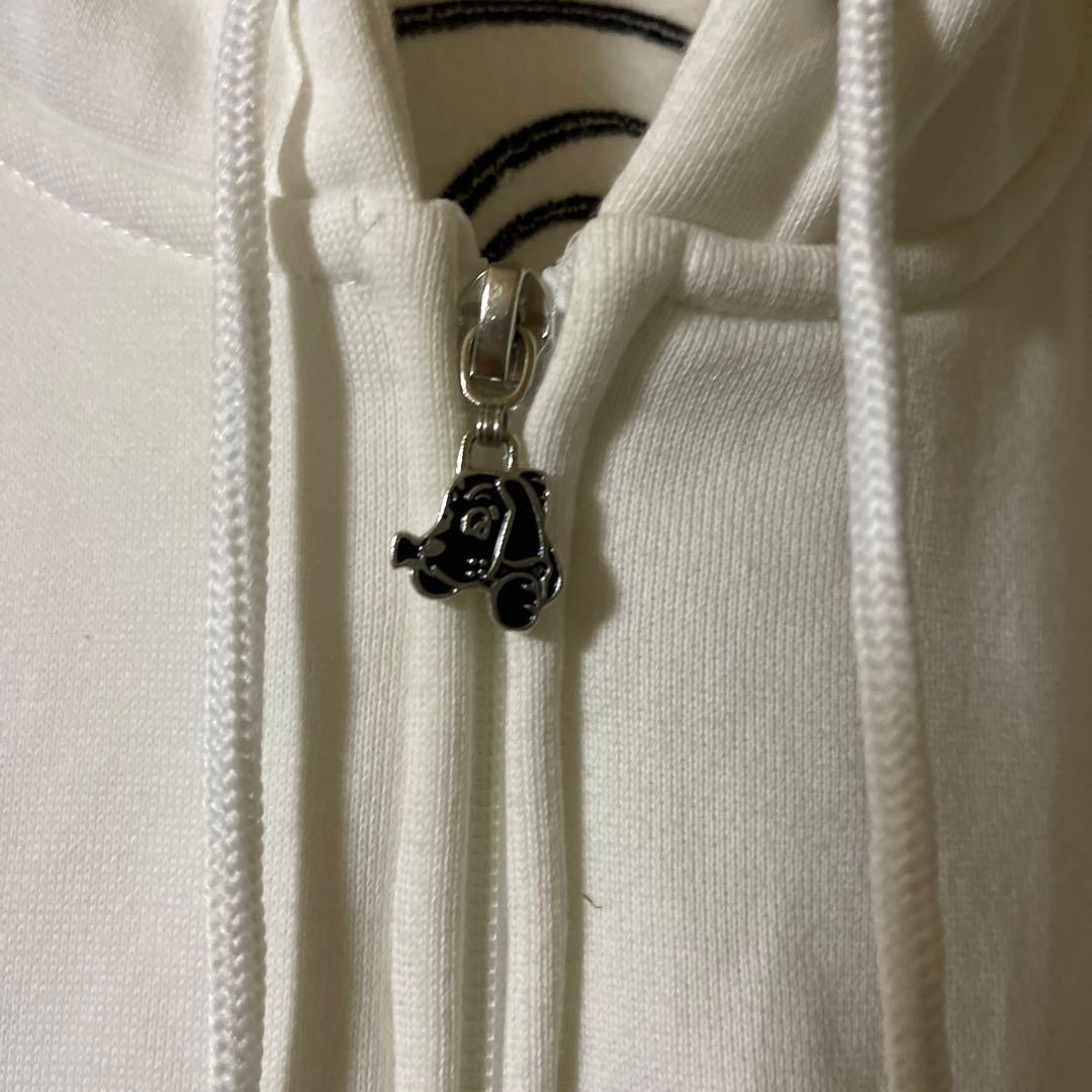 【美品】GALFY (ガルフィー) イヌクラブジップパーカー WHITE 白