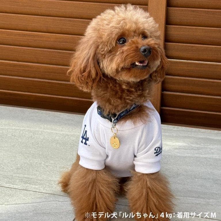送料無料新品★犬の洋服ＭＬＢ公式ドジャース大谷翔平ユニホーム半袖ＴシャツＬ
