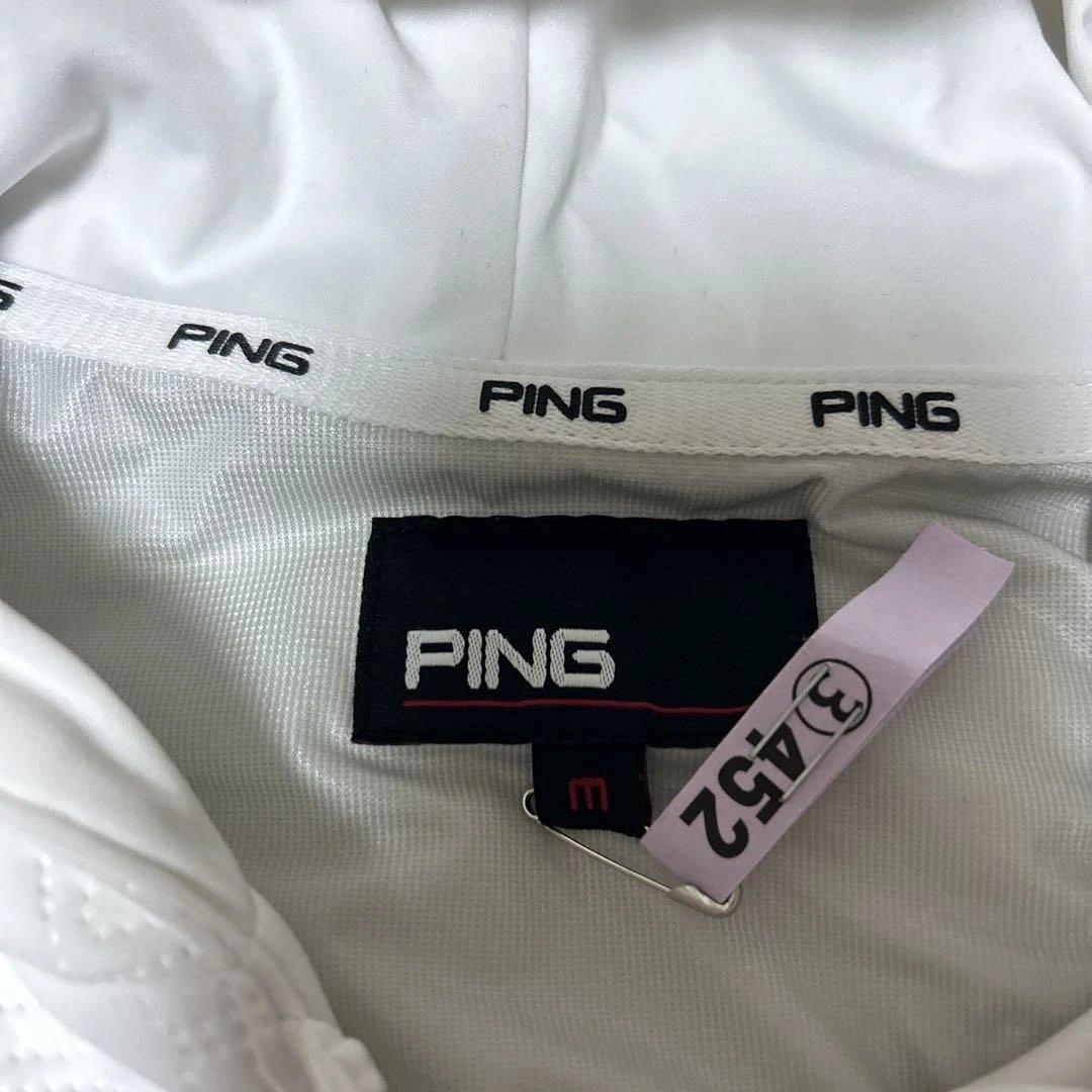 PING サイズM レディースジャケット ホワイト防風撥水中綿ブルゾン　ゴルフ